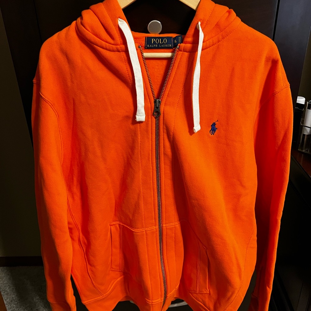 Polo Ralph Lauren Orange Zip-Up Hoodie